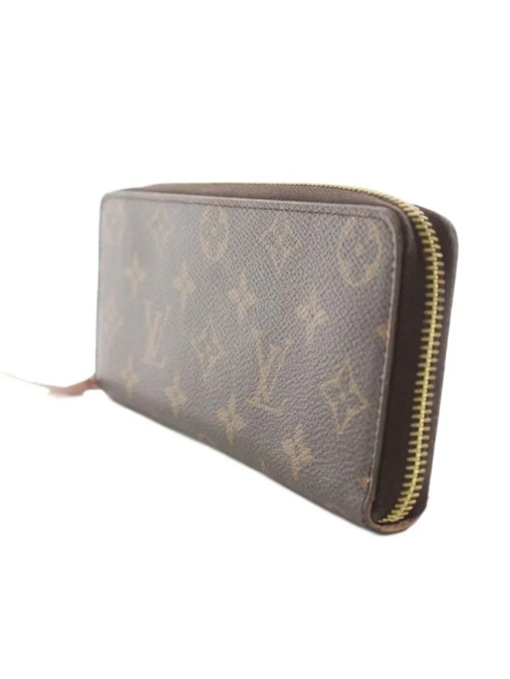 Louis Vuitton Portefeuille Clemence Wallet Monogram Coin Purse Zip Around Brown